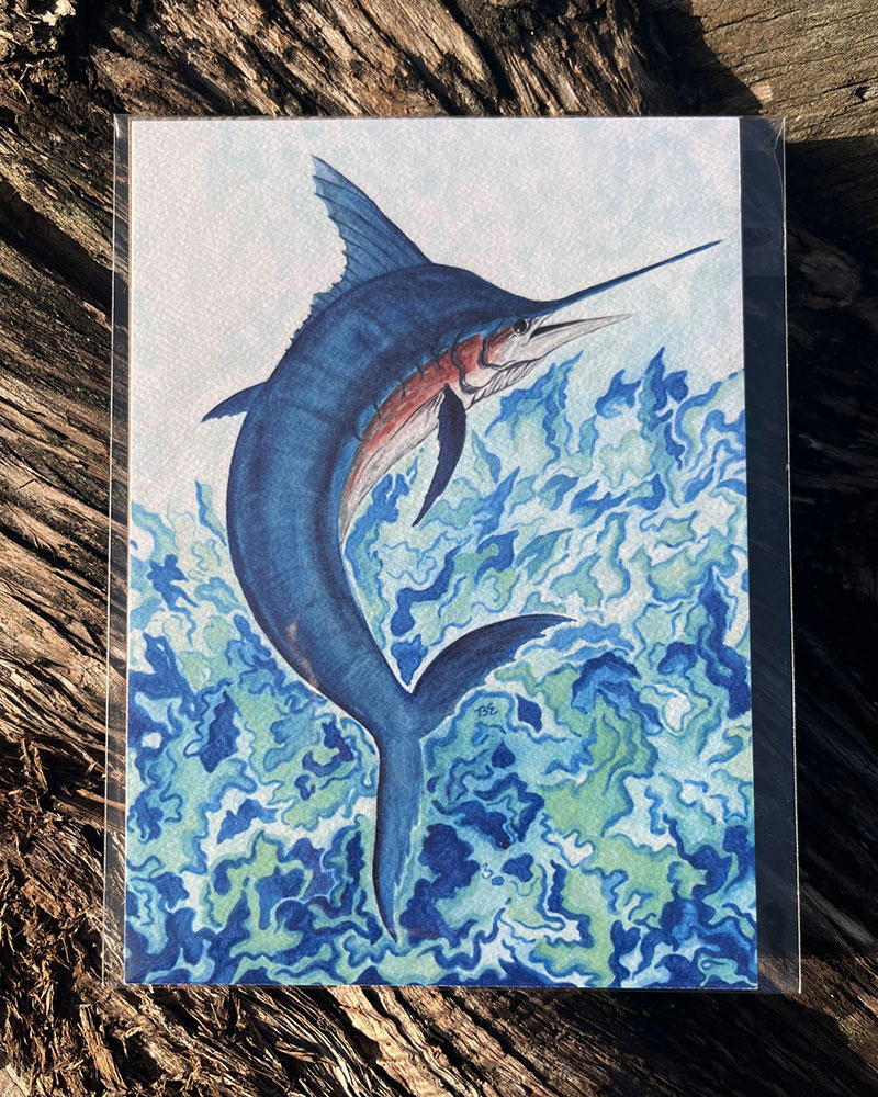 Blue Marlin Print - Image 3