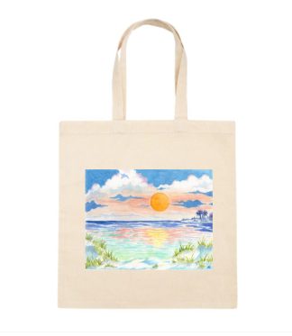 Beach Sunset Dunes Canvas Tote Bag