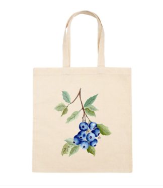 Blueberries Canvas Tote Bag