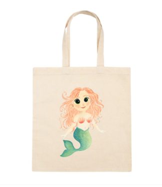 Ginger Mermaid Canvas Tote Bag
