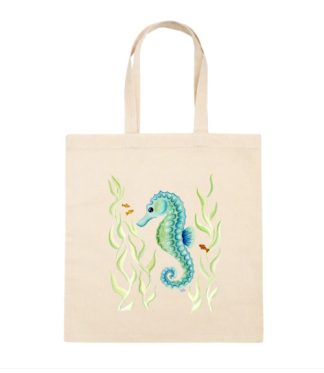 Seahorse Canvas Tote Bag