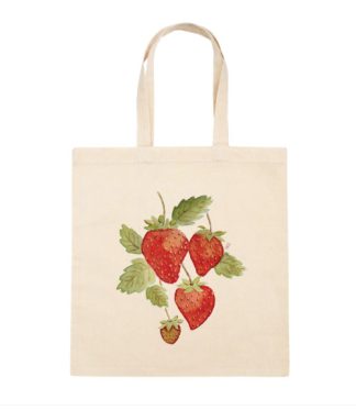 Strawberries Canvas Tote Bag