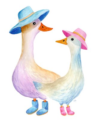 Geese in Boots Print