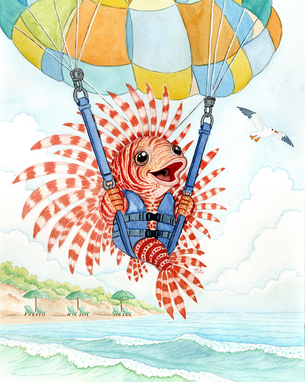 Lionfish Parasailing Print
